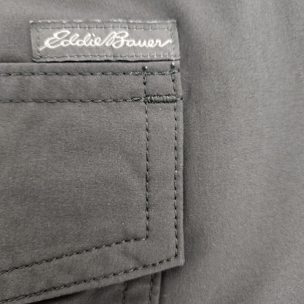 Eddie Bauer Polar Fleece Plaid Lined Pants Gray Straight Leg Petite 14P - Picture 5 of 9